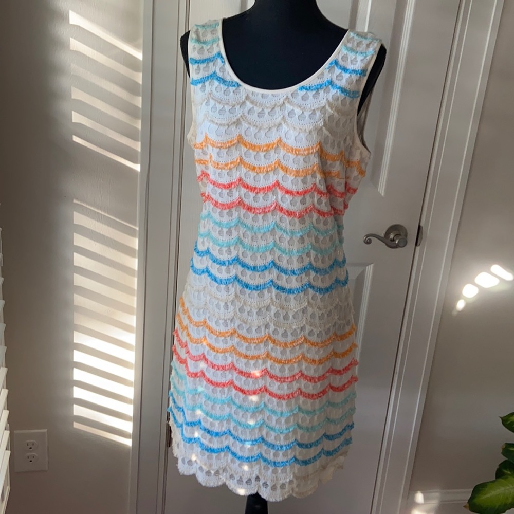 Antonio Melani Ombré Fringe Waves Dress 10